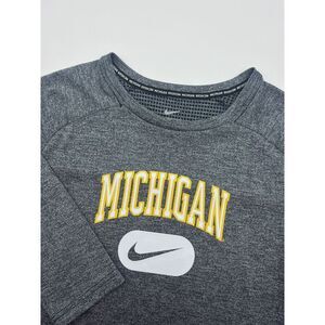 Michigan Wolverines Nike‎ Stadium Mens L Long Sleeve Shirt Heavyweight Grey
